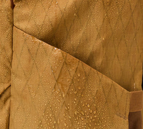 Close-up of the Aeroweave material with water droplets, highlighting water resistance of the Mojave Aero Travel System Pre-order Bundle.
