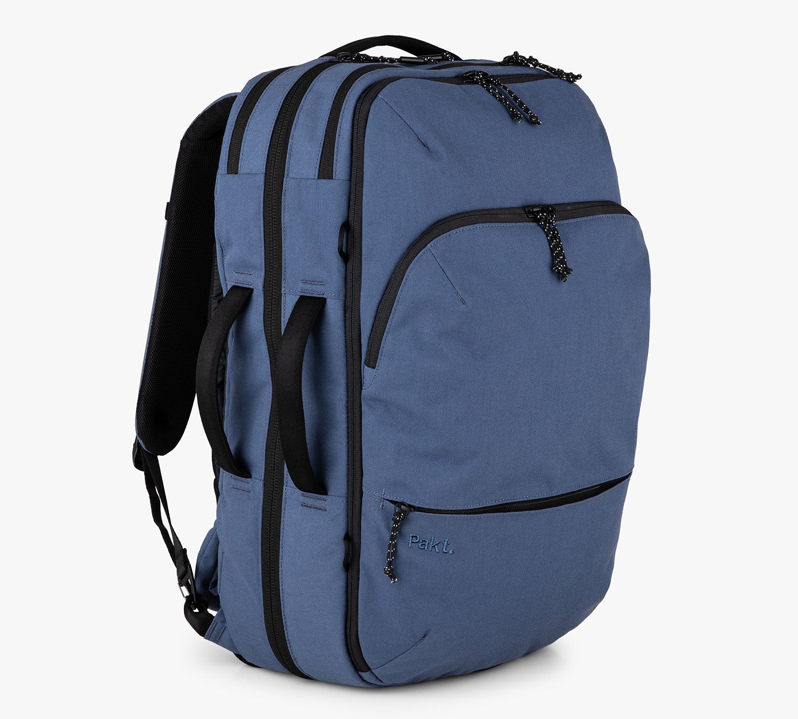 Ocean Travel Backpack with multiple zippered compartments and padded shoulder straps.